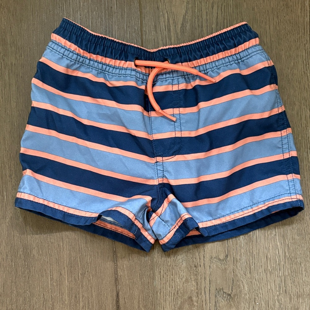 Cat & Jack Kids Swim Trunks - Navy, Light Blue & Coral Accent